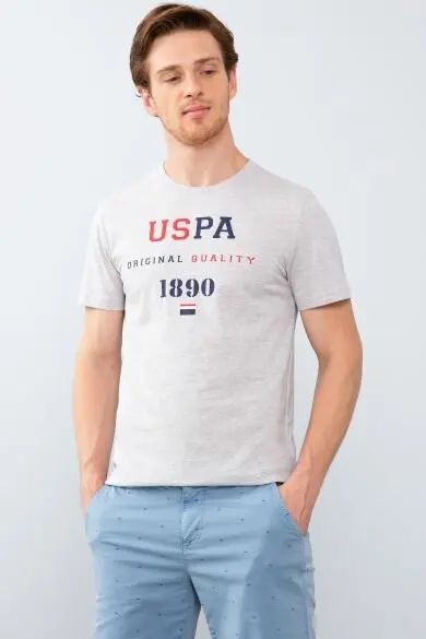 

U.S. POLO ASSN. Gray Crew Neck Slim T-Shirt