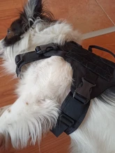 Dog-Harness Loop Dog-Molle-Vest Working Tactical with 2-Metal Buckle Hook Clip Handle