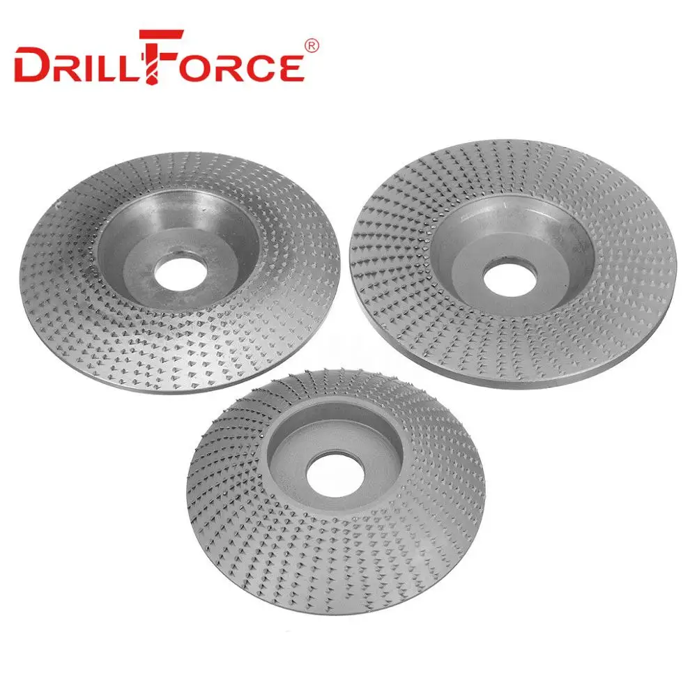 Drillforce Wood Grinding Wheel Angle Grinder Disc Carving Sanding Abrasive Tool Flat/Arc/Inclined Plane | Инструменты