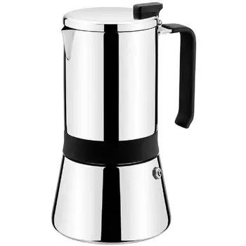 

Monix Aroma-Italian stainless steel coffee maker 18/10 capacity 4 to 10 cups. For vitroceramic induction gas cookers