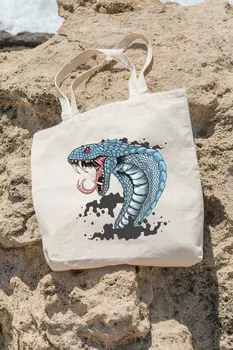 

Angemiel Bag Offensive Blue Color Python Shopping Beach Tote Bag