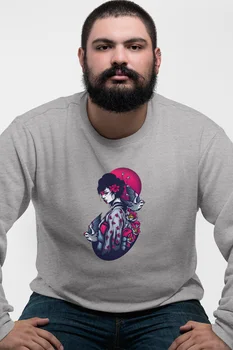 

Angemiel Wear Geisha Gray Men 'S Sweatshirt