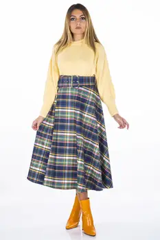 

Blue White Arched Hem