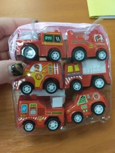 6 uds juguete de modelo de coche atrás coche vehículo móvil camión de bomberos modelo Taxi chico Mini juguetes regalo Diecasts juguete para los niños