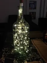 Fairy-Lights Decorative Garland Party-Lamp Wine-Bottle Wedding Garden Rechargeable LED
