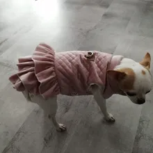 Warm Pet Dog Dress Vest Jacket For Dogs Cats Winter Chihuahua Yorkies Clothes Maltese