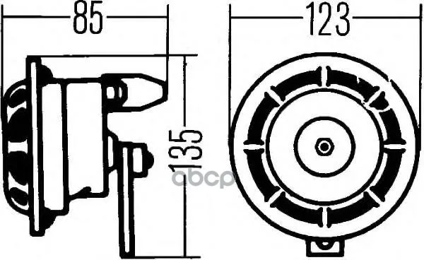 Звуковой Сигнал 12v Hella 3ag003399801 HELLA арт. 3AG003399801