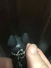 Moda Punk llavero de Bulldog Francés de cuero de la PU perro llaveros para las mujeres bolso colgante joyas baratija del coche de los hombres, anillo de clave de la cadena