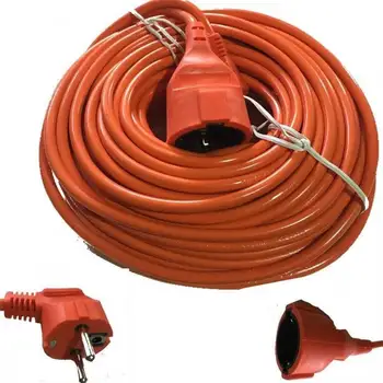 

Electric current outdoor garden Schuko extension cable 30 meters-Orange