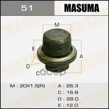 Болт Маслосливной Masuma Subaru 20х1.5mm Masuma арт. 51