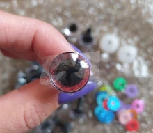 Ojos brillantes 3D transparentes, juguete de seguridad de plástico, 20 piezas, tejido brillante, arandela, Tallo largo, 9-12-14, 16-18- 20 -24-30-35mm