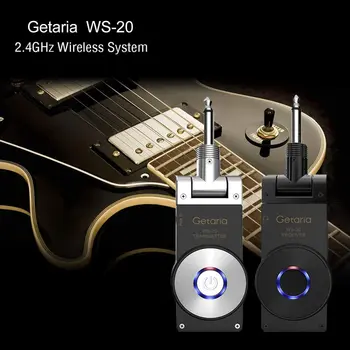 

Getaria 2.4GHZ Wireless Guitar Systems Wireless Guitar Transmitter Receiver for Electric Guitar Bass Violin Rechargeable Battery