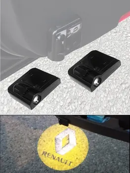 

2Pcs LED Wireless Car Door Welcome Light For Renault Alaskan Clio 2 3 4 5 Scenic Laguna Duster Espace Kuga Universal Projector
