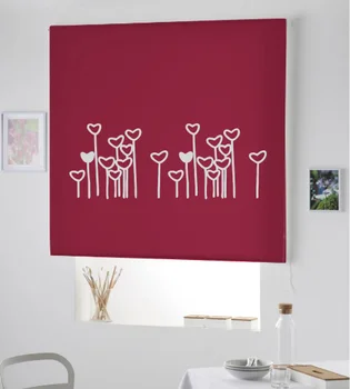 

Blind Iroa roll with drawing/Field of Hearts.! ROLLER BLINDS TRANSLUCENT! (NETWORK 100X175)