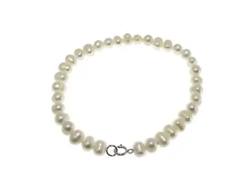 

Bracelet white cultured pearls shaped grains of rice