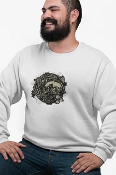 

Angemiel Wear Hours Wrapped Skeleton Man White Men 'S Sweatshirt