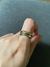 XIYANIKE de Plata de Ley 925 abierto de oro anillos para las mujeres Irregular calado geométrico de la fiesta de cumpleaños de accesorios, regalos, joyería