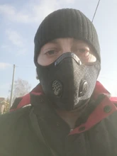 Mascarilla facial reutilizable con 4 filtros, máscara de media cara, de carbón activado, a prueba de polvo