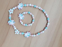 Suéter colorido de unicornio de madera con dibujos animados para niños, suéter, pulsera, regalos para niñas, joyería para niños, juguetes