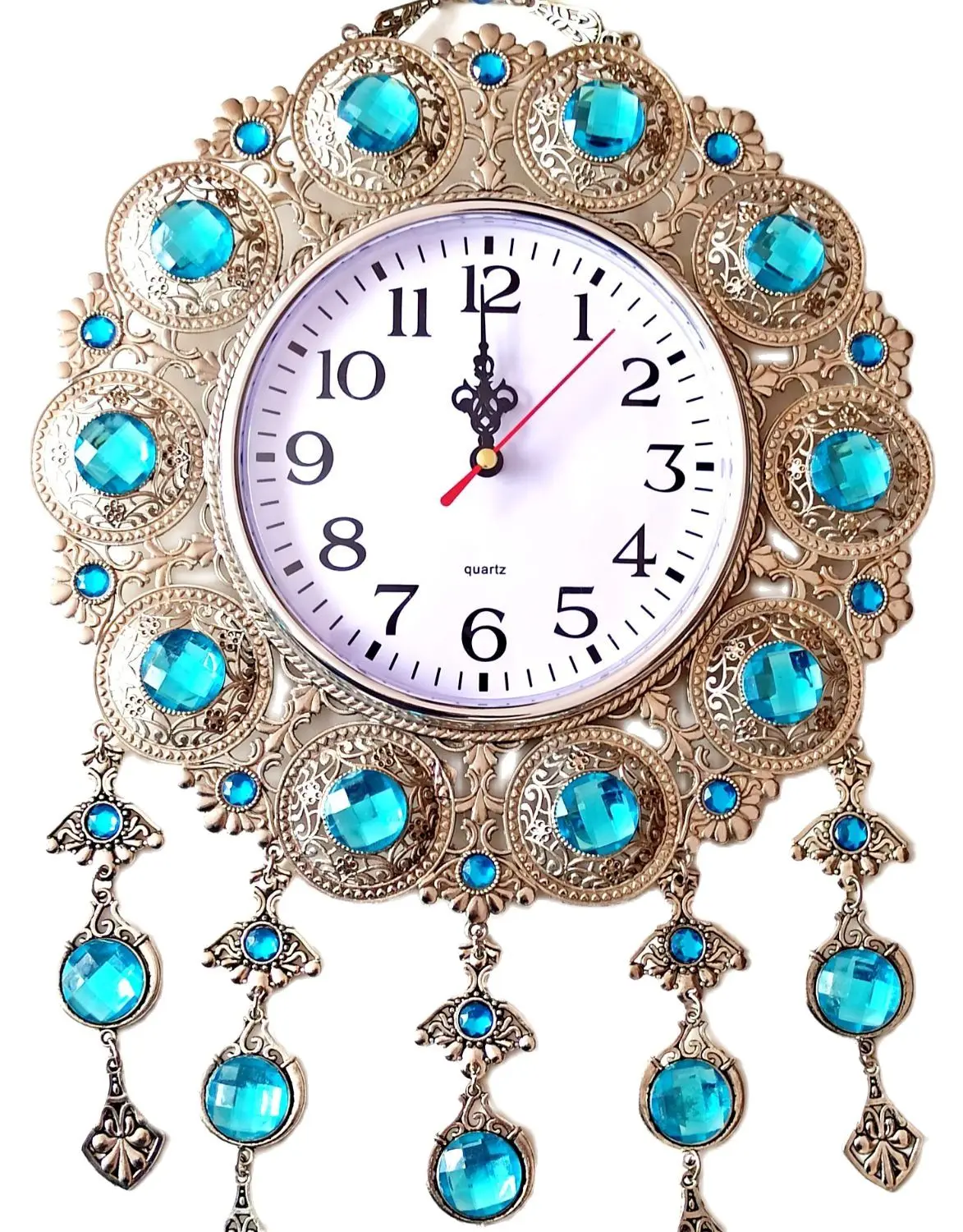 

Посеребренный синий камень, не выцветает, не потускнеет, декоративные настенные часы