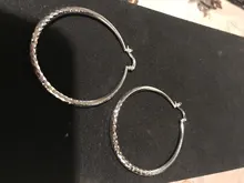 Pendientes redondos de Plata de Ley 925 para mujer, aretes redondos de Hip Hop para mujer, aretes de aro Piercing de 5,1 cm de círculo grande, proveedores de envío directo