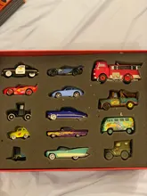 Disney-Set de figuras de la película Cars 3 de metal, juguete de modelo de coche, a escala 1:55, con diseño de relámpago McQueen, Jackson, Mack, tío Truck, regalo para para cumpleaños