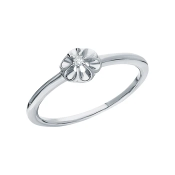

Silver ring with diamonds sunlight sample 925