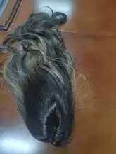 Pequeña LANA sintético Ombre negro marrón de oro con pelucas con reflejos largo ondulado resistente al calor de la parte media Cosplay pelucas para mujeres