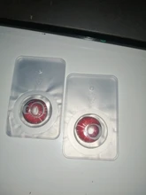 Lentillas para Cosplay de Halloween, lentes de contacto de Color avellanado, azul y rojo, 1 par (2 uds.)