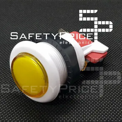 Pulsante Arcade Giallo 33Mm Esterno 24Mm Bartop Ricreativo Per Interni Ref2043
