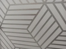 Stick Wallpaper Removable Vinyl-Film Geometric Silver Hexagon Haohome Peel Self-Adhesive
