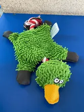 Perro de juguete duradera lindo papá pato haciendo sonido perro de peluche juguetes masticables para cachorros formación juguetes para la dentición para pequeños perros mediano