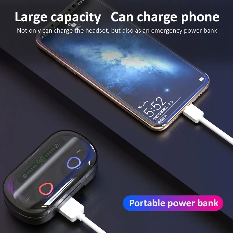 Bluetooth Earphones Wireless Headphone 5 0 Wireless Earbuds Gaming Headset Handsfree Noise canceling Phone Headphones Holder