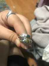 Anillo de plata de primera ley con forma de cara sonriente para mujer, sortija, plata esterlina, estilo tibetano, Vintage, gótico, dorado, gran oferta