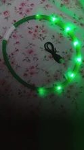 Collares de luz LED para perros de compañía, collares luminosos recargables y parpadeantes para perros de noche, Collar luminoso USB, decoración para el cuello que brillan en la oscuridad