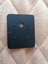 50 Uds 3,8x4,8 cm pendiente pantalla Tarjeta de pendiente arete titular en blanco etiquetas de papel Kraft para DIY pendientes de gota largos tarjeta para presentación de joyas