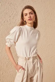 

Trendyol Handles Shirred Knitted Blouse TWOSS20BZ0140