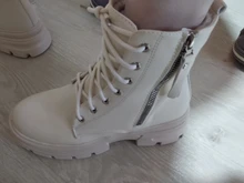COOTELILI-Botines de punta redonda con cremallera y cordones para mujer, zapatos de moda, antideslizantes, con tacón de 5,5 cm, 2020