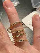 IPARAM-Conjunto de 4 anillos de circonita de cristal para mujer, juego de anillos de oro 2020, set de anillos de compromiso bohemios vintage para mujer, joyería para fiesta