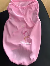 Ropa de verano para mascotas, Camiseta con estampado de flamenco para perro, chaleco para perros pequeños y medianos, accesorios para mascotas, chaleco para gatos, camisas, XS-2XL