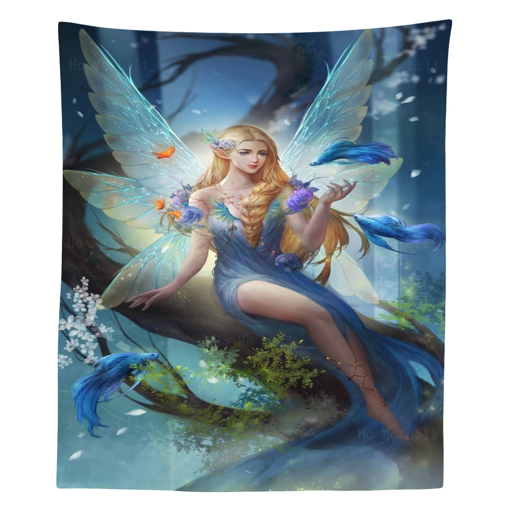 Fantasia anime fadas borboletas princesa bonito elfo peixe floresta mágica  romantismo tapeçaria por ho me lili para decoração do quarto - AliExpress