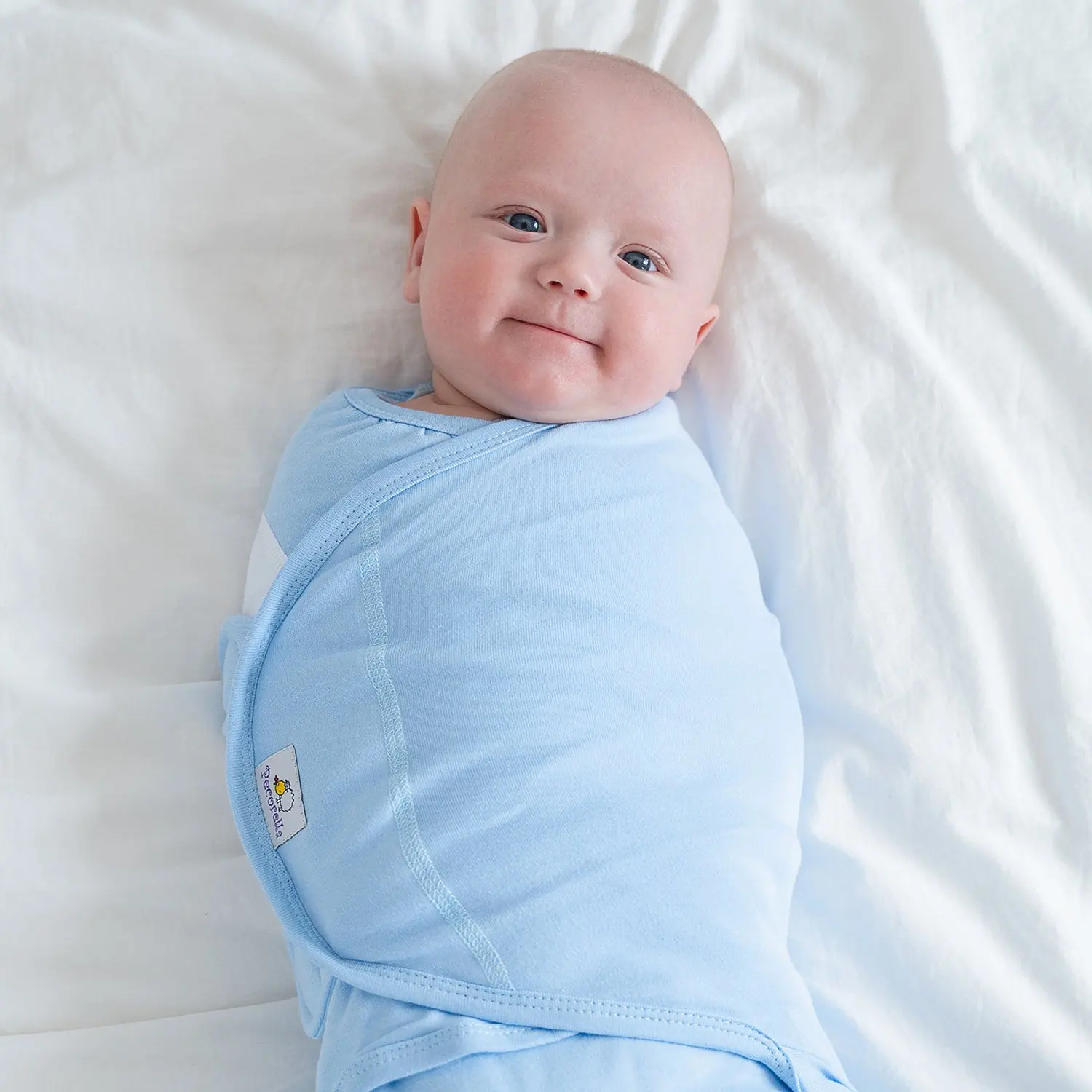 Пеленка Pecorella SwaddleFun на липучках XL 6.5-10кг Ocean Blue