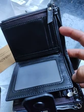 Men Wallets Purses Card-Holder Coin-Pocket High-Quality Vintage Double-Zipper Hasp Short