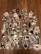 Pegatina de cómic de Horror para monopatín, adhesivo impermeable de Anime japonés Tomie, para equipaje y portátil, color blanco y negro, 10/21/49/50/56 Uds.