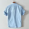 Мужская Повседневная джинсовая рубашка, синяя рубашка с коротким рукавом, высокое качество, Camisa masculina 558, лето 2022 ► Фото 3/6