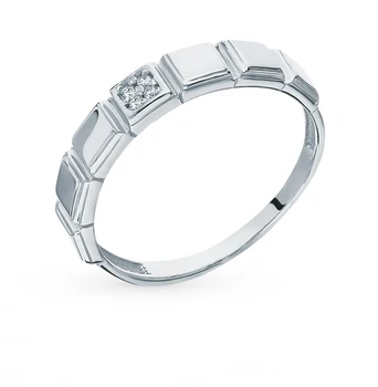 

Silver ring with cubic zirconia sunlight sample 925