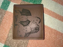 Billeteras personalizadas de cuero PU para hombre, billetera con grabado de alta calidad, monedero pequeño, regalo de lujo para hombre