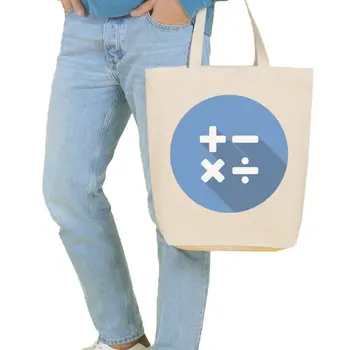 

Angemiel Bag Large Calculator Button Shopping Beach Tote Bag