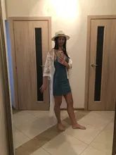 Lace Kimono Swimwear Embroidery Long-Cardigan Beach-Cover-Up Transparent Fitshinling