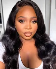 30 pulgadas de la onda del cuerpo de la peluca con malla Frontal Pre arrancado con el pelo del bebé Remy brasileño 13x4 Frontal de encaje pelucas de cabello humano para las mujeres negras